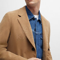 Manteau d'hiver moderne pour homme en laine, coupe ajustée, style streetwear tendance, décontracté, manches longues, élégant, pour l'extérieur, à la mode, pour tous les jours