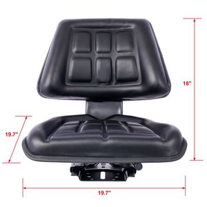 Falciatrice Compatta Nera in Acciaio/PVC con Sedile e Schienale per Trattore, Attacco per Carrello Elevatore con Binario Scorrevole - Product Image 4