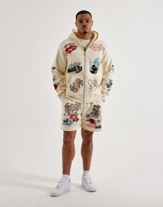 Survêtement 400 GSM en molleton français pour homme, effet vieilli et orné de strass, en coton épais et lourd, coupe oversize - Product Image 4