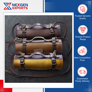 Nexgen Exports Eco-Friendly Premium Quality Handmade PU Leather Knife Set <b>Bag</b> <b>Roll</b> for Bulk Buyers at Market Price Kitchen Use - Product Image 3
