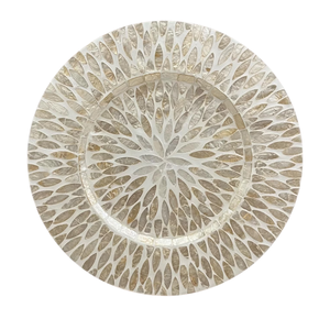 Boho Style Shell Charger Plate Handmade <b>Placemat</b> for Beach Wedding Ceremony & Luxury Dinners Storage - Product Image 2