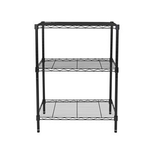 ชั้นวางลวดสีดำ3ชั้นชั้นวางอเนกประสงค์รับน้ำหนักได้750lbs สำหรับผู้ใหญ่ - Product Image 1