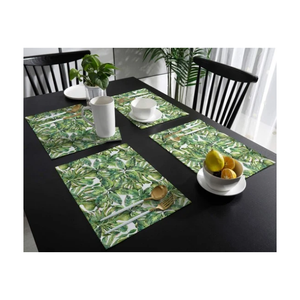 Red Heart Pattern Placemats Rectangle Textile Table Mats OEKO-TEX STANDARD 100 Certified Washable Classic Style for Home Use - Product Image 2