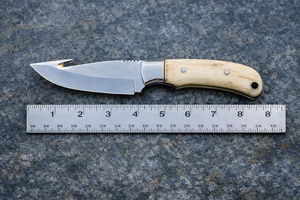 Cuchillo Profesional de Hoja Fija para Bushcraft, Hecho a Mano, de Acero Inoxidable, Cuchillo Táctico de Caza con Mango de Micarta y Funda de Cuero - Product Image 6