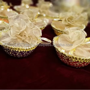 Indian Shagun Laddu Stainless Steel Handmade Traditional Design 250g Capacity Bowl <b>Gift</b> Favor Wedding Housewarming Festive <b>Box</b> - Product Image 5