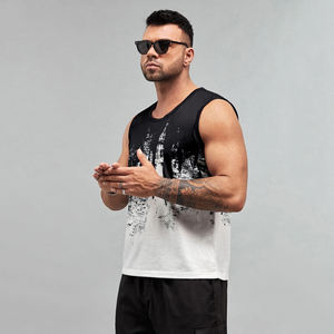 Débardeur décontracté pour homme, taille XL, léger, respirant, séchage rapide, anti-UV, en tissu de coton tricoté, pour la course à pied, l'exercice et l'entraînement, fabrication OEM - Product Image 6