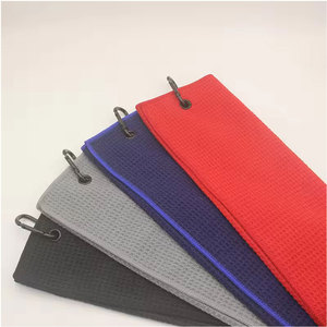 ผ้าขนหนูวาฟเฟิลสำหรับกอล์ฟ ซึมซับดี เนื้อนุ่ม ใช้งานได้ยาวนาน สำหรับทำความสะอาดอุปกรณ์กอล์ฟและใช้ในชีวิตประจำวัน - Product Image 1