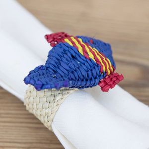 Exquisito Anillo para Servilletas de Ratán con Forma de Pez, Hecho a Mano, Sostenible, Lujoso y Elegante, Juego de Accesorios para Mesa - Product Image 5