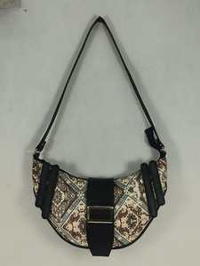 Women Geometric Fashion Vintage Printed Canvas Shoulder Bag <b>Boho</b> Hobo Crossbody <b>Handbag</b> Adjustable Shoulder Strap Polyester - Product Image 1