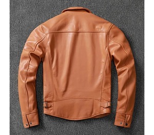 Mens Genuine <b>Sheepskin</b> Leather Fashion <b>Jacket</b> Motorcycle Biker <b>Jacket</b> Premium Leather <b>Jacket</b> - Product Image 3