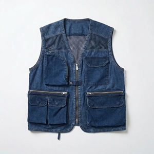 เสื้อกั๊กยีนส์สีน้ำเงินเข้มแบบตาข่าย |   เสื้อกั๊กยุทธวิธีแบบมีซิปหลายช่อง |   เสื้อแจ็คเก็ตทำงานแบบไม่มีแขนระบายอากาศได้ดี |   ผู้ผลิต OEM ตามสั่ง - Product Image 1