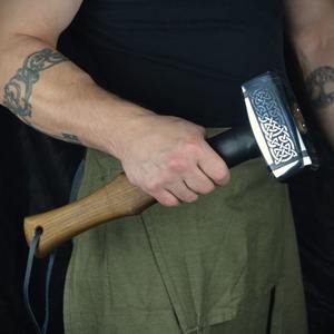 Marteau Viking gravé, forgé à la main, manche en hickory personnalisé, 16 pouces, qualité industrielle, cadeau pour papa et mari - Product Image 6