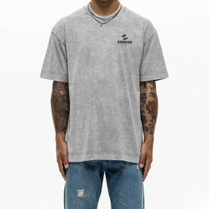 T-shirts délavés à l'acide en promotion en ligne pour hommes – T-shirts de haute qualité fabriqués en usine – Prix de gros pour t-shirts délavés à l'acide - Product Image 1