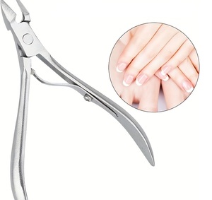 Coupe-cuticules professionnel en acier inoxydable avec lame pointue et verrou de sécurité pour manucure des doigts - Product Image 1