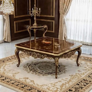 Muebles de Madera para Sala de Estar con Acabado Cerezo Victoriano, Sofá de Estilo Rococó con Acabado Dorado Antiguo, Exclusivo Juego de Sofás de Diez Plazas, EE. UU. - Product Image 4