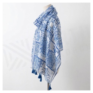 Women's <b>Square</b> <b>Silk</b> <b>Scarf</b> Floral Print Elegant Multi-Functional All Seasons Fashion Accessory Long Tassel Edge - Product Image 1
