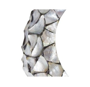 Handmade Mother of Pearl <b>Vase</b> Irregular Shape Bohemian <b>Mosaic</b> Design Tabletop Floral Display Matt Finish - Product Image 4