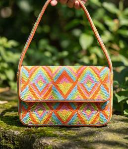 Bolso de hombro con cuentas, bolso bohemio bordado, bolso de hombro étnico bordado, bolso de hombro vintage con cuentas, bolso de hombro de diseñador con cuentas - Product Image 5