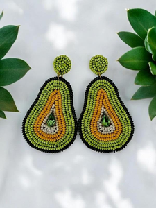 ต่างหูปักลูกปัดหลากสีสันสำหรับผู้หญิง สินค้าขายดี คอลเลคชั่นใหม่จากดีไซเนอร์ งานปักครอสติชและงานเย็บปักถักร้อย - Product Image 4