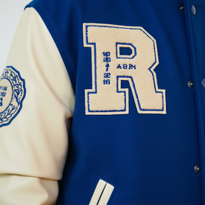 OEM Custom Logo Wool Winter Varsity <b>Jackets</b> Baseball Bomber Leather Letterman Varsity <b>Jackets</b> for Men - Product Image 4