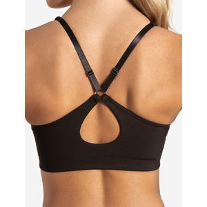 Nouveau design Soutien-gorge de sport ajustable grande taille avec détail découpe en V devant et dos, lisse, respirant, écologique, maintien élevé, ultra extensible - Product Image 3