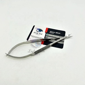 Juego de manicura de acero inoxidable de alta calidad, nuevo diseño, pinzas para cutículas de resorte, hoja afilada curva, Tijeras para uñas, pinzas para cejas - Product Image 5