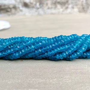 Natural Neon Apatite Faceted Rondelle <b>Spacer</b> Beads 3MM 5MM Loose Gemstone Beads Strand For Jewelry Making Wholesale Price Bulk - Product Image 3