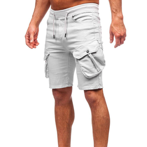 Pantalones Cortos Cargo de Algodón para Hombre, Cintura Alta, Cierre con Cordón, Secado Rápido, Antiarrugas, Transpirables, Estilo Urbano, Casual, Corte Recto - Product Image 4