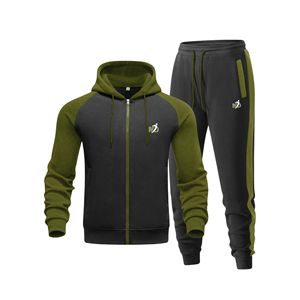 ชุดวอร์มผู้ชายแบบมีฮู้ดทรงปกติ ผ้าฝ้าย 100% ระบายอากาศได้ดี คุณภาพสูง ดีไซน์ทันสมัย สไตล์ลำลองสำหรับฤดูหนาว - Product Image 4