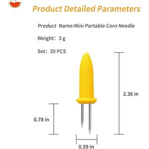 20 Pezzi Supporti per Pannocchie di Mais in Acciaio Inox per Barbecue e Spiedini, Utensili Premium per BBQ - Product Image 2