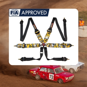 OEM ODM FIA Racing Safety Belt SPORT 6 Point Harness with T <b>Bar</b> Crutch Straps for Track Car Brand Supply Supplier - Product Image 2