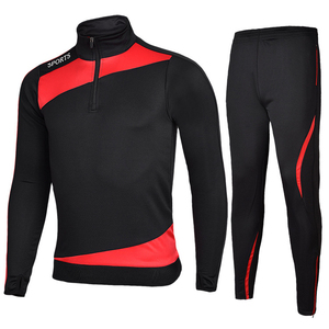 Men's Color Blocking Customized Printed Tracksuit Set Full Sleeve Quarter-<b>Zip</b> Sporty Casual Autumn Wear Quick Dry 100% Polyester - Product Image 4