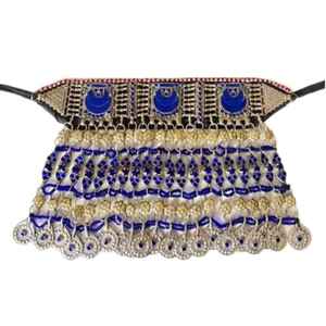 Professional Designer Made Hand Made 6 Pieces Rings Choker Earrings & Bindi Tikka Jewelry <b>Sets</b> For Afghan Traditional Wear - Product Image 1