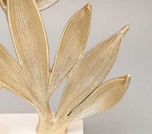 L 34.3 x B 19.7 x H 50.8 cm Foliage Sculpture Minimalist Tabletop Art Decor Living Room Plant Theme Irregular Shape Single-piece - Product Image 6