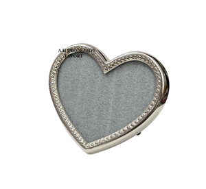 Marco de Fotos de Metal con Diseño de Corazón Pulido de Primera Calidad, Marco de Fotos Personalizado al por Mayor para Recuerdos de Boda, Decoración Romántica para el Hogar en Tono Plateado - Product Image 2