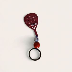 Durable Promotional Gift Item Customized Logo Available <b>Personalized</b> Custom Size Rubber Padel Racket <b>Keychain</b> 2D Embossed Design - Product Image 1