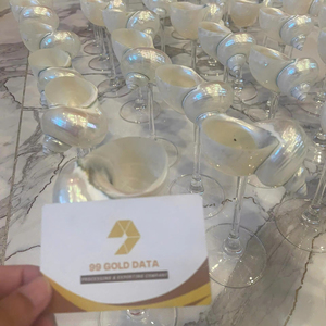 Copa de Vino de Cristal con Conchas Marinas Artesanales de Vietnam para Beber Vino, Decoración de Mesa, Uso en Bares, Restaurantes y Eventos - Product Image 1