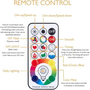Lampadina LED RGBW Dimmerabile E26 da 820LM con 120 Colori, Telecomando e Timer, 10W 120V, Base a Vite, Garanzia di 10 Anni - Product Image 2