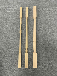 Balaustre Decorativo de Madera de Caucho para Escaleras, Componente de Barandilla Interior, Diseño Moderno, Suministro para Construcción de Viviendas, Piezas de Escalera OEM - Product Image 2