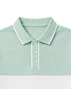 Manufacturer Customized Mint Green And <b>White</b> Men <b>Polo</b> Shirt Short Sleeve Casual Golf T Shirt Breathable Summer Premium Top - Product Image 5