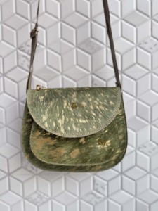 Bolso de Mano Ligero de Cuero Metálico de Alta Calidad para Mujer, Bolso Bandolera Estilo Bohemio, Cuero Auténtico, Hecho a Mano, para Uso Diario - Product Image 1