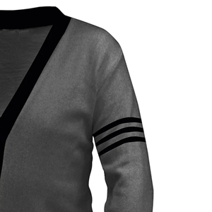 Suéter Cárdigan de Diseño Exclusivo para Hombre, Antiarrugas, Manga Larga, Cuello en V, Talla Grande, para Invierno, Cierre con Botones, Ligero - Product Image 4