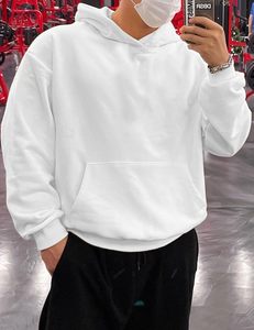 <b>Pullover</b> <b>Men</b> Hoodie Solid Plain Custom Hooded Sweatshirt Heavyweight Fleece Hoodie Kangaroo Pocket 100% Cotton Blend Relaxed Fit - Product Image 6