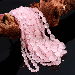 Wholesale Natural <b>Rose</b> Quartz Oval Carved Beads Graduated Pink Quartz Gemstone Beads Bulk Hand Carved Jewelry Beads 16" Strand - Product Image 1