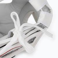 Protège-tête double blanc professionnel personnalisé pour Muay Thai, Boxe, Taekwondo, avec fermeture à boucle réglable, en PU respirant et barre de protection pour les joues