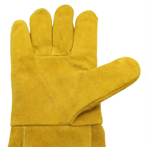 High Performance Split Cowhide Leather Anti Cut Liner Heat Resistant Welding Safety <b>Gloves</b> Most Popular Long Cuff Welder <b>Gloves</b> - Product Image 2