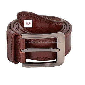 Cinturón de cuero de buena calidad, Color marrón oscuro - Product Image 1