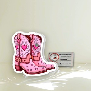 Pestañas Magnéticas Acrílicas de Marca Privada, Estilo Botas Vaqueras Rosas, Herramientas para Pestañas, Placas para Pestañas con Forma de Corazón y Flor, Extensión de Pestañas de Acero Inoxidable - Product Image 3