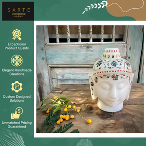 Escultura de Buda de Mármol Moderna Hecha en India de la Mejor Calidad, Decoración de Lujo para el Hogar, Cabeza de Buda de Mármol para Decoración del Hogar - Product Image 5