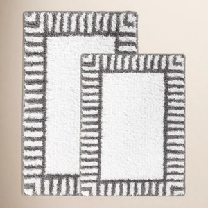 Premium Non-Slip Tufted Cotton Bath <b>Mat</b> | Super Absorbent Quick Dry Thick Modern Pattern | Customizable Size Color - Product Image 5